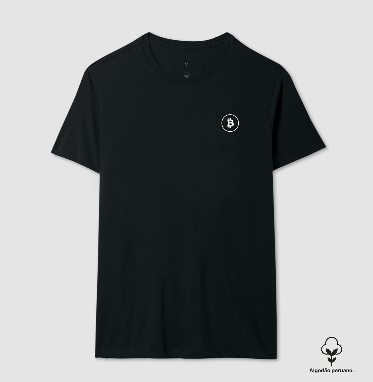 Camiseta CryptoShirts Bitcoin Minimalista Alg. Peruano