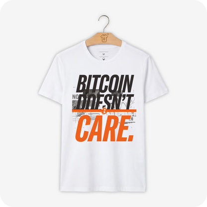 Camiseta WeSearch Bitcoin Doesn't Care