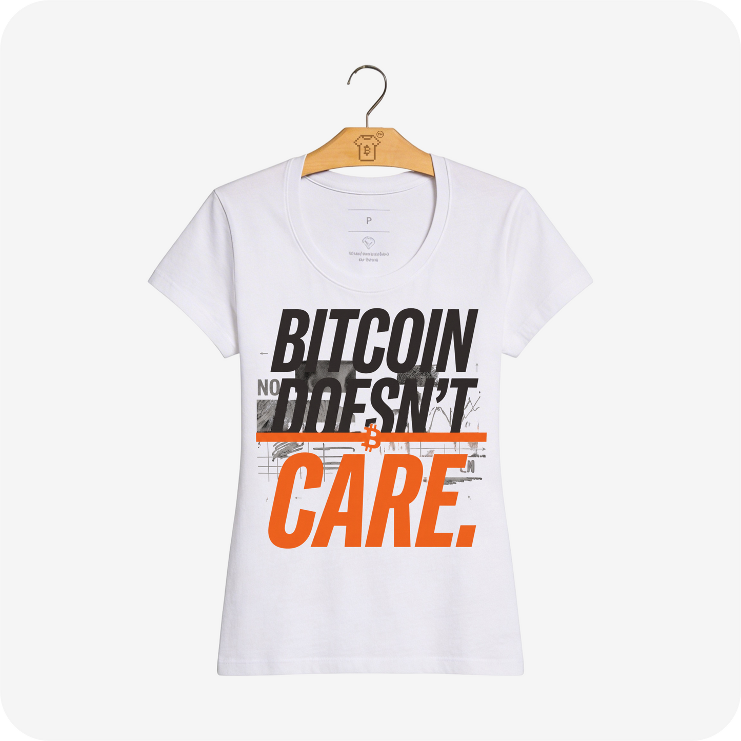Camiseta WeSearch Bitcoin Doesn't Care