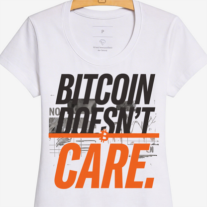 Camiseta WeSearch Bitcoin Doesn't Care