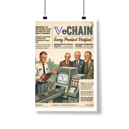 Poster Crypto Old School VeChain