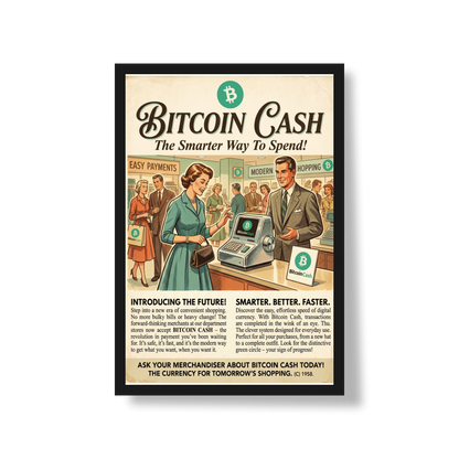 Poster Crypto Old School Bitcoin Cash
