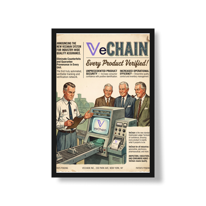 Poster Crypto Old School VeChain