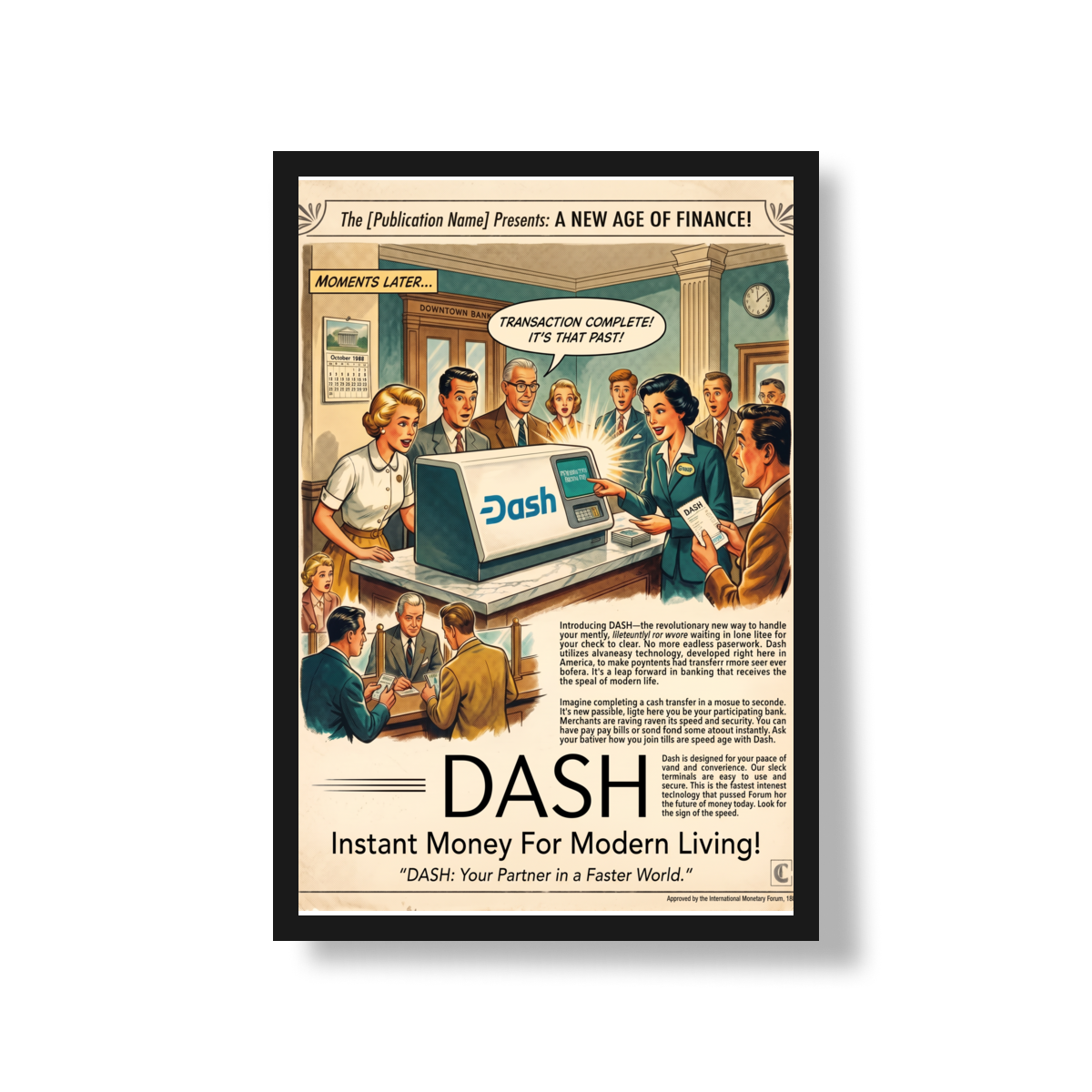 Poster Crypto Old School Dash