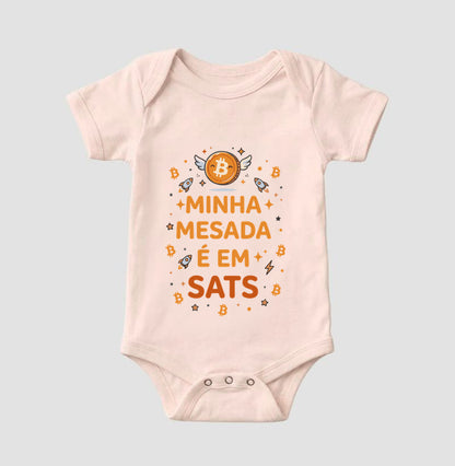 Body Infantil CryptoShirts Minha Mesada é em Sats 2
