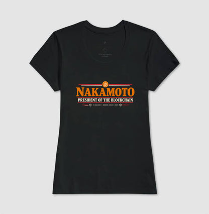 Camiseta CryptoShirts Satoshi President Of Blockchain — 100% Algodão
