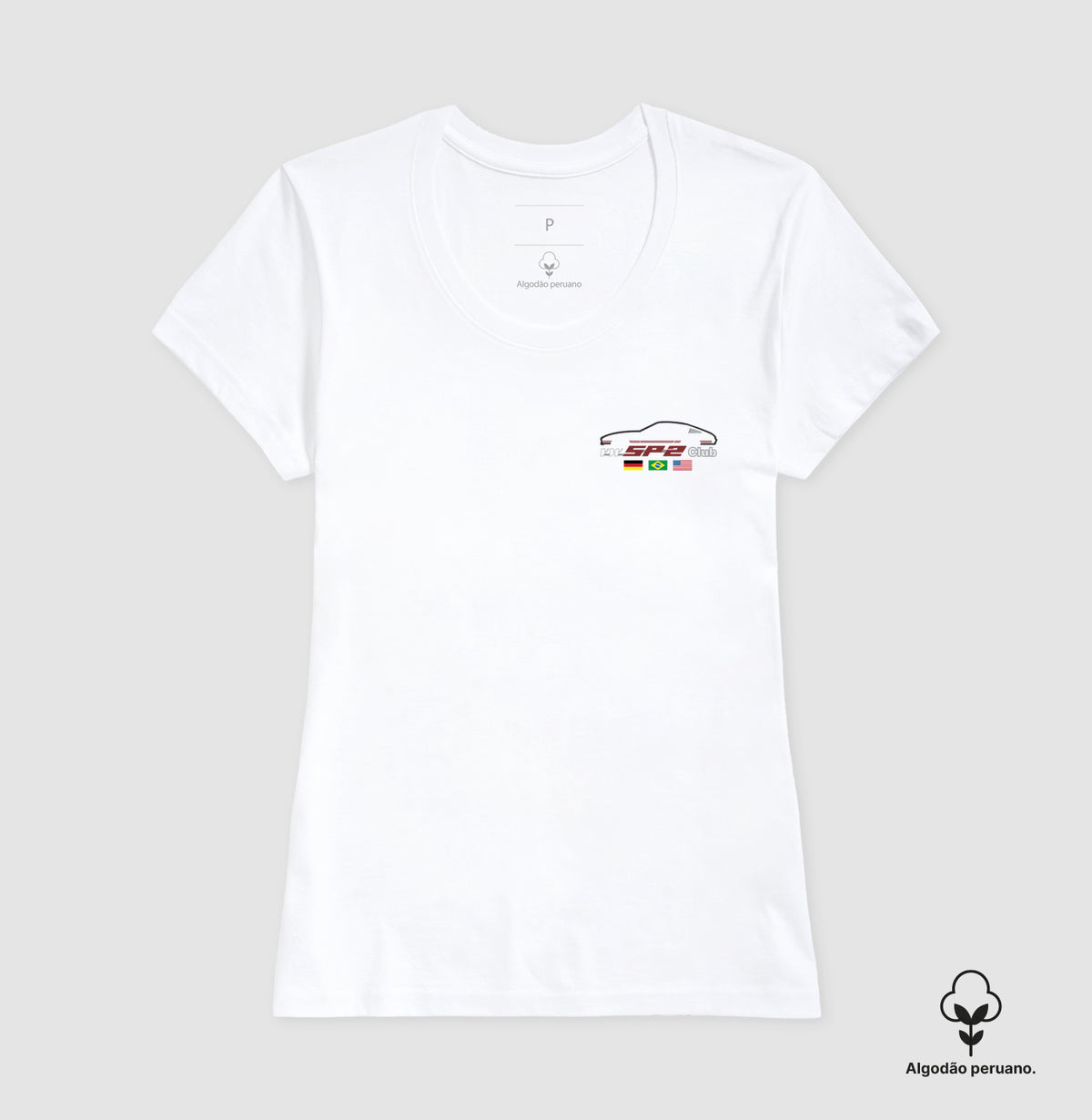 Camiseta SP2 Club Oficial Minimalista — Algodão Peruano