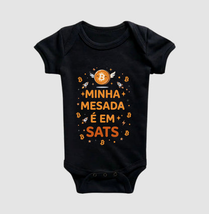 Body Infantil CryptoShirts Minha Mesada é em Sats 2