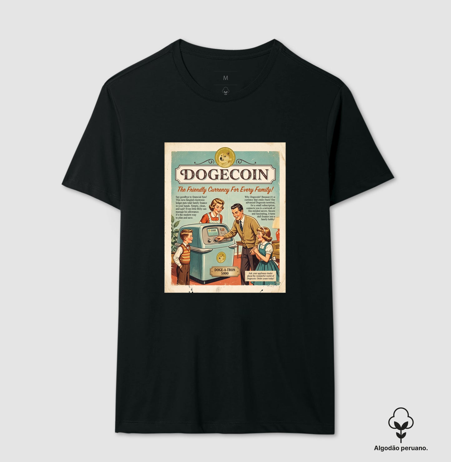 Camiseta Old School Dogecoin