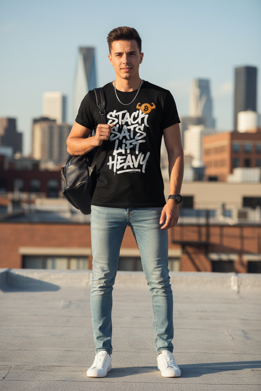 Pessoa usando camiseta da Coleção Bruno Liman