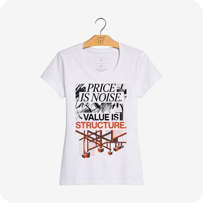 Camiseta Alg. Peruano WeSearch Price Is Noise. Value Is Structure.