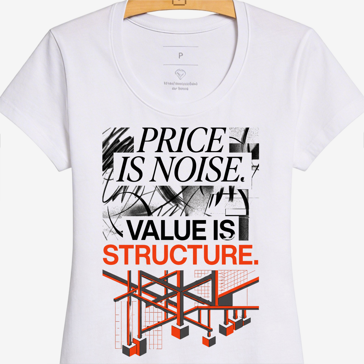 Camiseta Alg. Peruano WeSearch Price Is Noise. Value Is Structure.