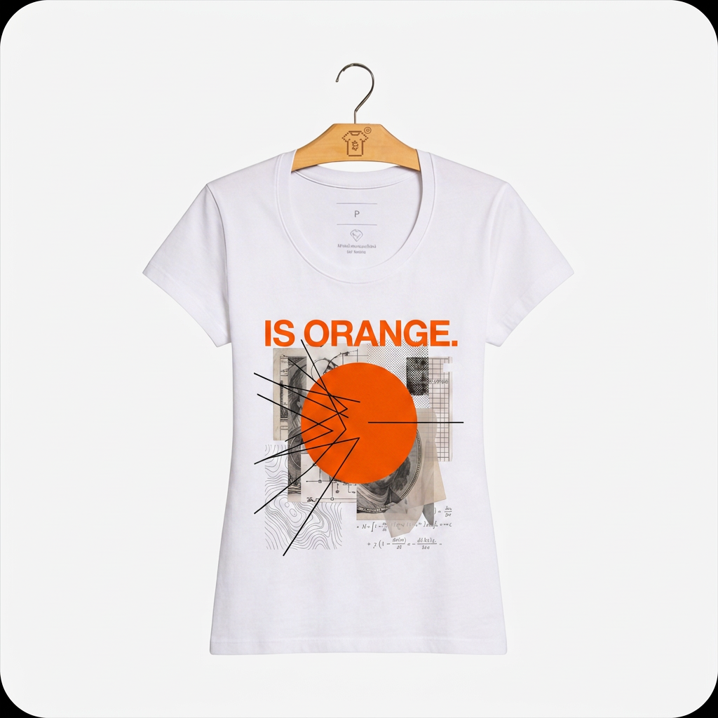 Camiseta WeSearch The Signal Is Orange." (nota de dólar)