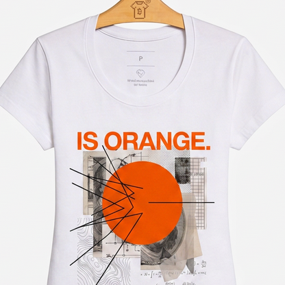 Camiseta WeSearch The Signal Is Orange." (nota de dólar)