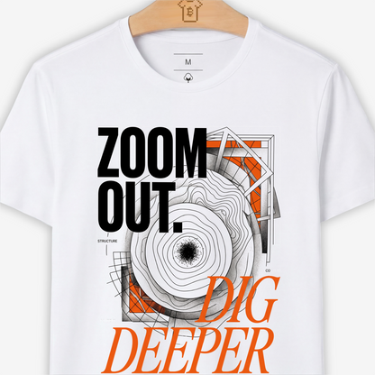 Camiseta WeSearch Zoom Out. Dig Deeper