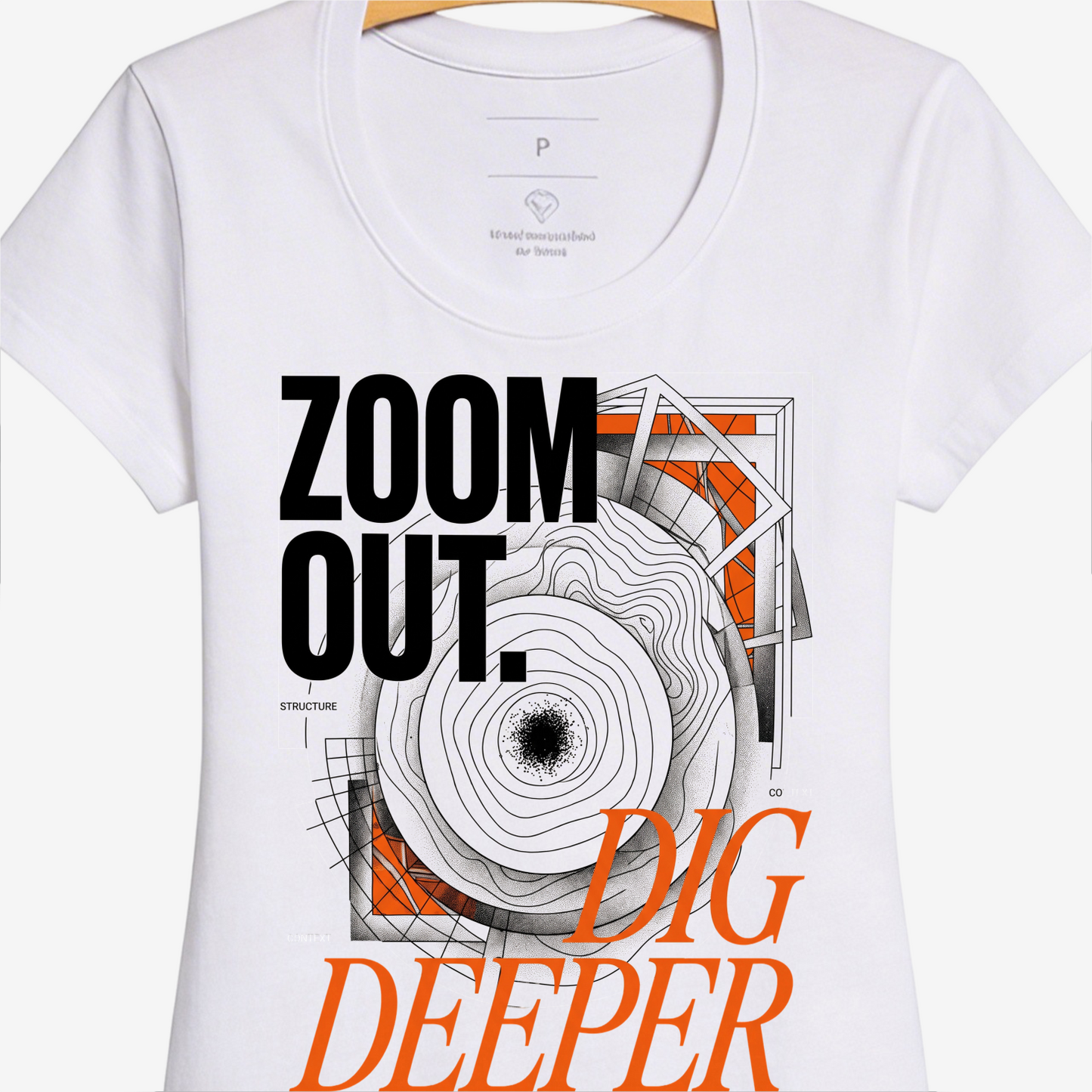 Camiseta WeSearch Zoom Out. Dig Deeper